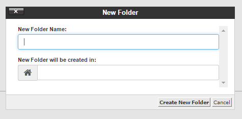 cPanel new folder name